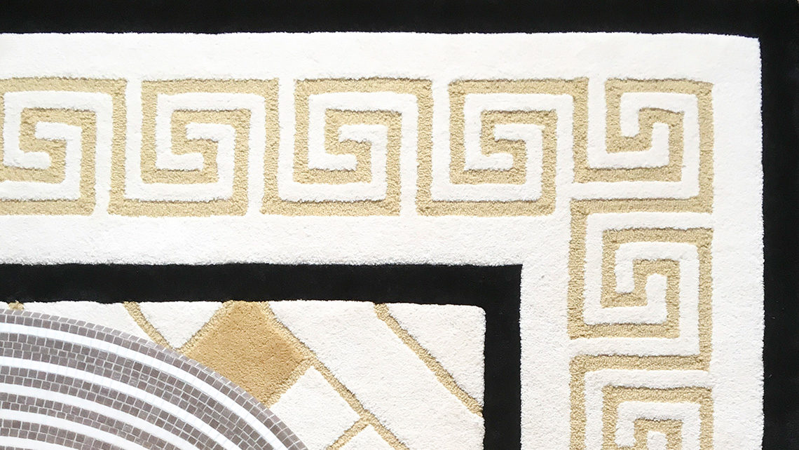 Tapis Codimat sur mesure détail - motif frise grecque