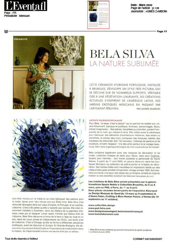 article ceramiste Bela Silva x Codimat