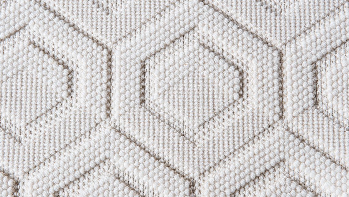 moquette tisse structure laine ivoire